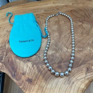 Tiffany & Co silver bead necklace